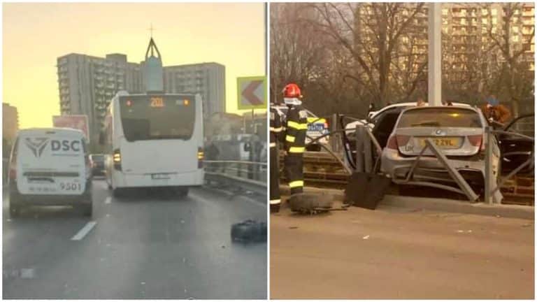 Accident grav în București. Circulația tramvaiului 41 a fost întreruptă