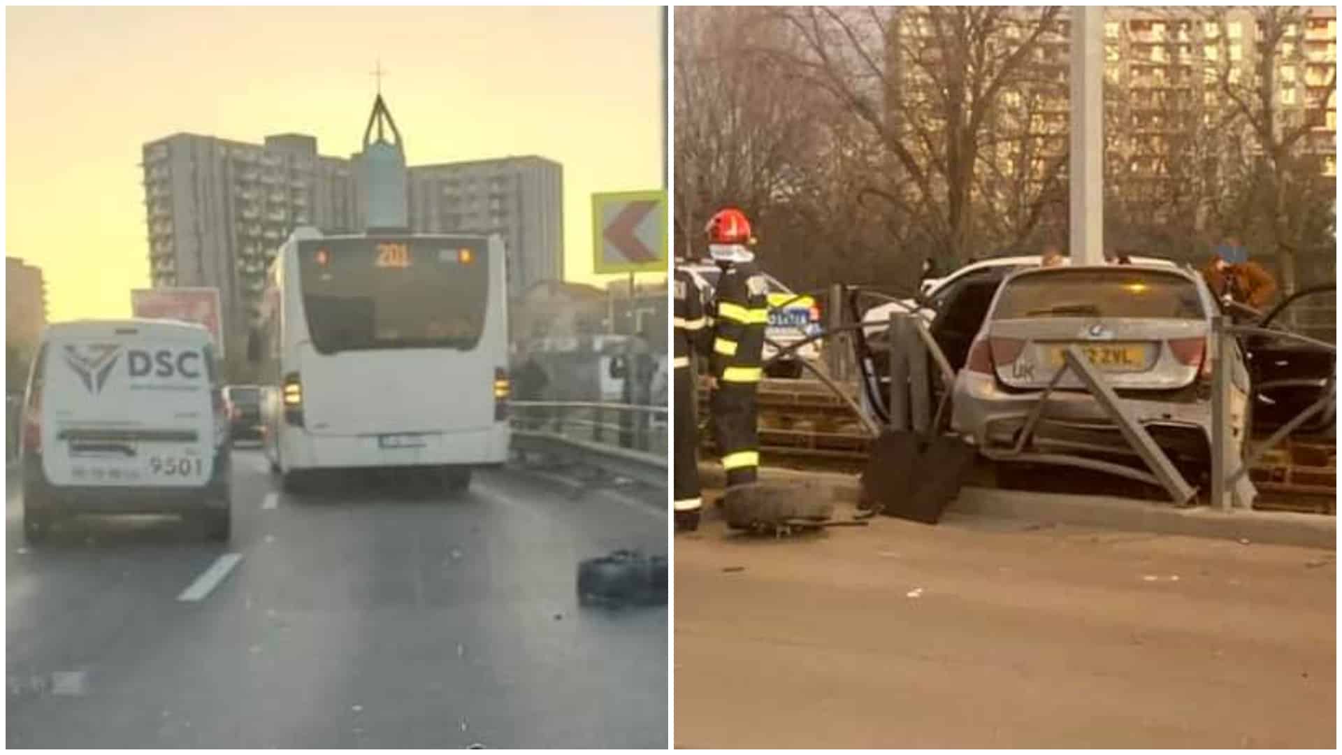 Accident grav în București. Circulația tramvaiului 41 a fost întreruptă