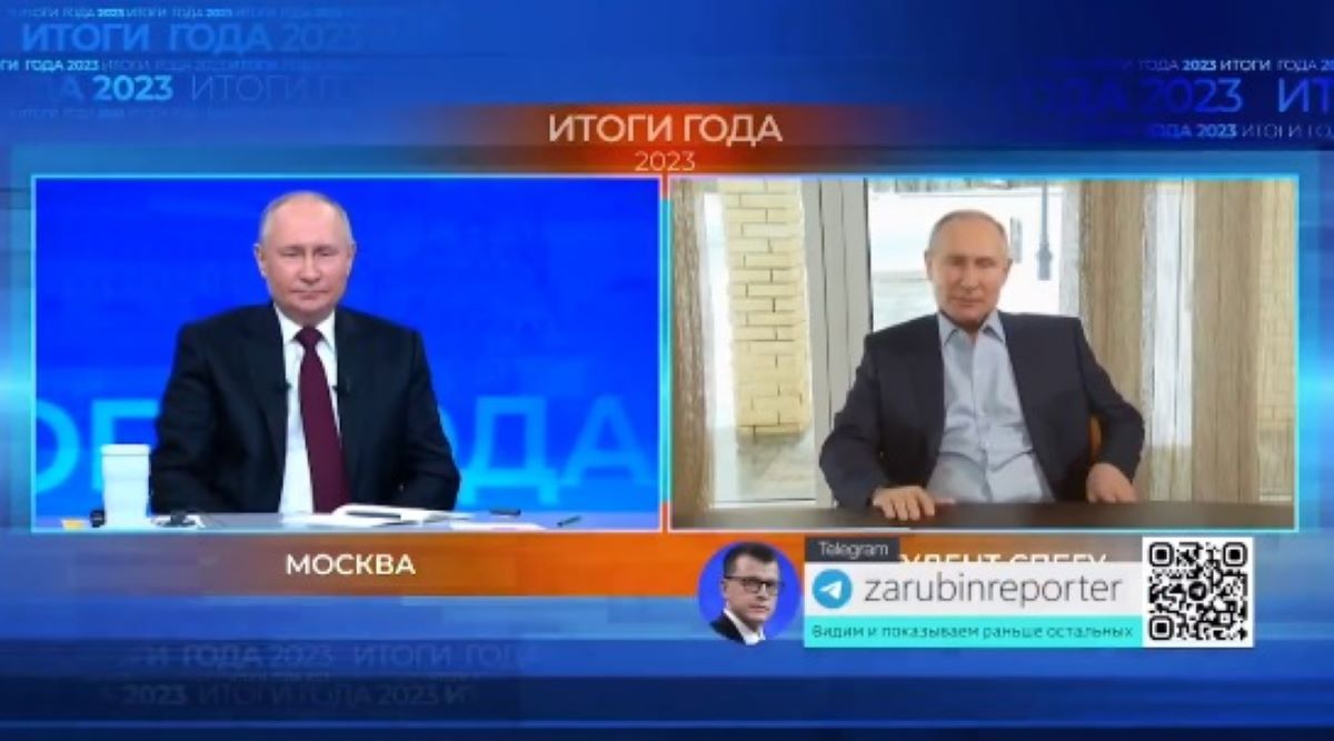 Video. Doi “Putini” la conferinţa anuală de la Moscova. Preşedintele Rusiei a vorbit cu “dublura” sa generată de inteligenţa artificială