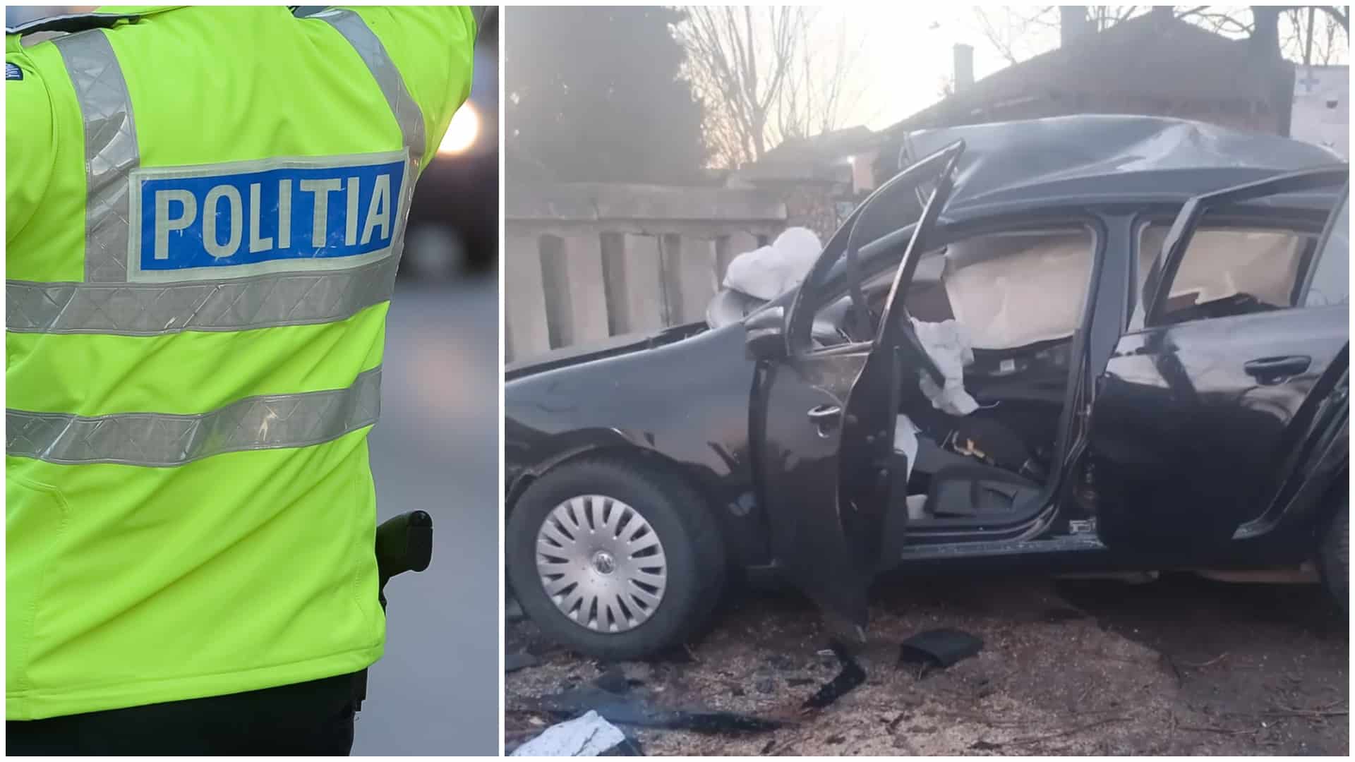 Polițist din Craiova, mort în accident. A ajuns cu mașina pe contrasens și s-a izbit de un microbuz
