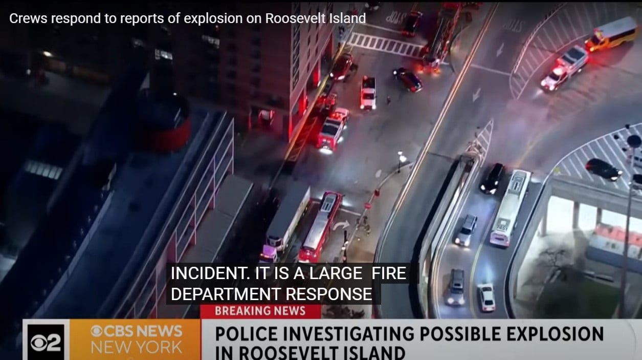 Video. Explozii de origine necunoscută zguduie clădirile de pe insula Roosevelt, în apropiere de Manhattan, New York