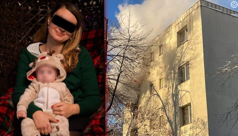 Dramă cu multe semne de întrebare la Iași. O tânără și bebelușul acesteia au căzut de la etaj în timp ce casa le-a luat foc