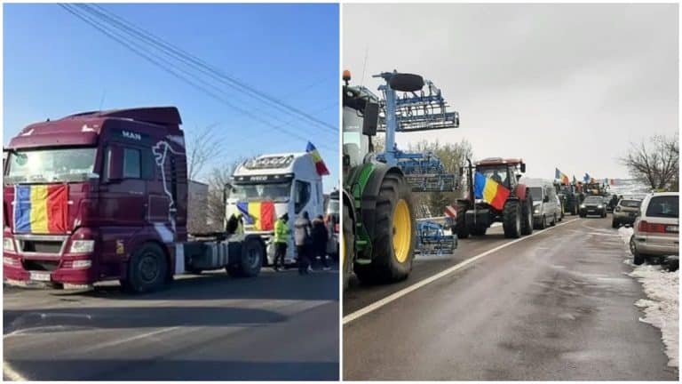 Fermierii și transportatorii, a 3-a zi de proteste. Haos la marginea Capitalei, Marcel Ciolacu s-a întâlnit cu liderii protestatarilor. Update