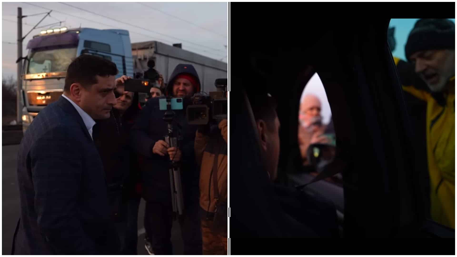 George Simion, probleme și cu protestatarii din Constanța: ”Taie-o cu hoții tăi cu tot”. Reacția liderului AUR. Video