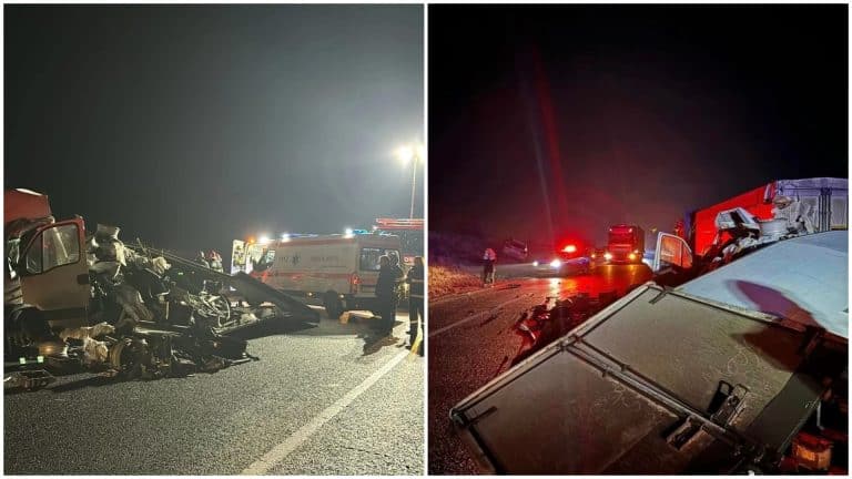 Accident cumplit pe ”Drumul morții”. Impact între un camion, o autoutilitară și un autoturism. Un tânăr a murit
