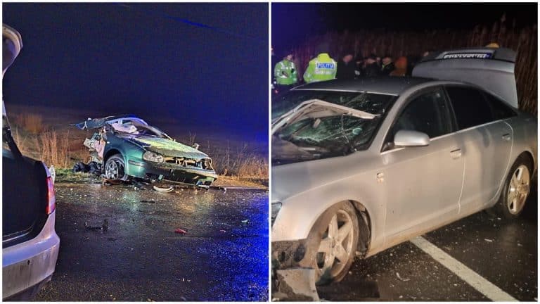Accident cumplit în Brașov. O mașină, ruptă în două. Doi morți și 5 răniți