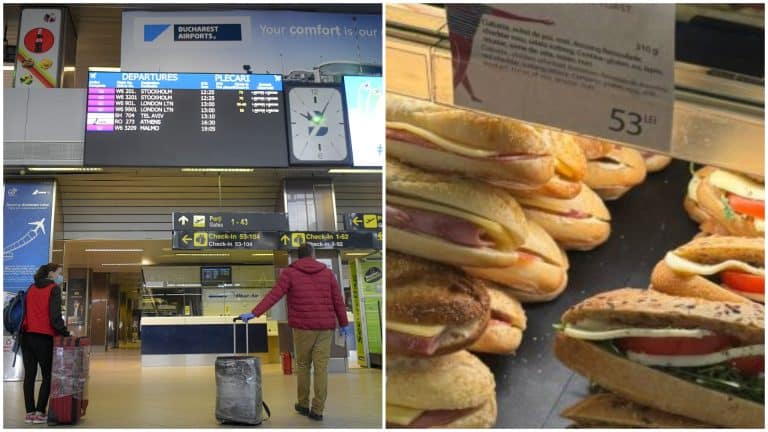 Aeroportul Otopeni, locul prețurilor exorbitante. Un sendviș, o cafea și o apă costă cât un bilet de avion