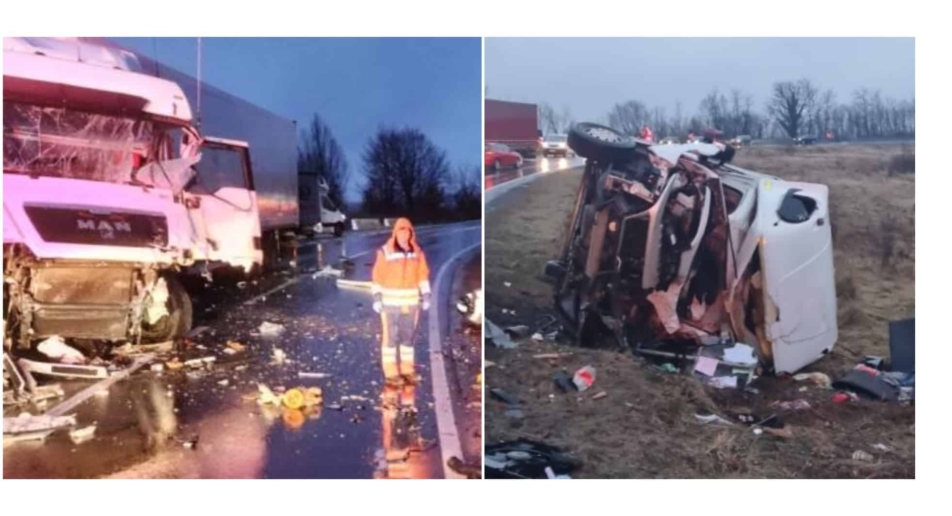 Accident violent, cu trei victime, în Timiş. Un tânăr de 21 de ani a murit pe loc