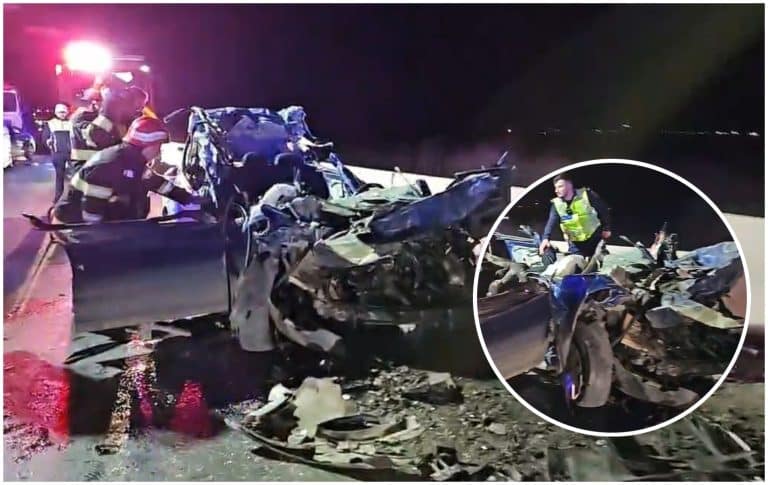 Accident cu doi morți în Constanța. Un autoturism a intrat sub un TIR pe DN 2A