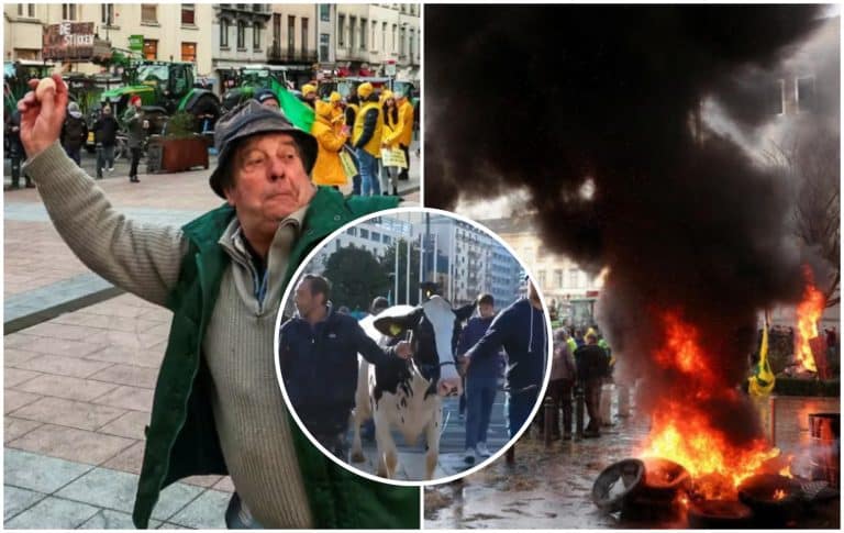 Parlamentul European, asediat de fermieri. Protestatarii, supărați pe Pactul Ecologic impus de Bruxelles