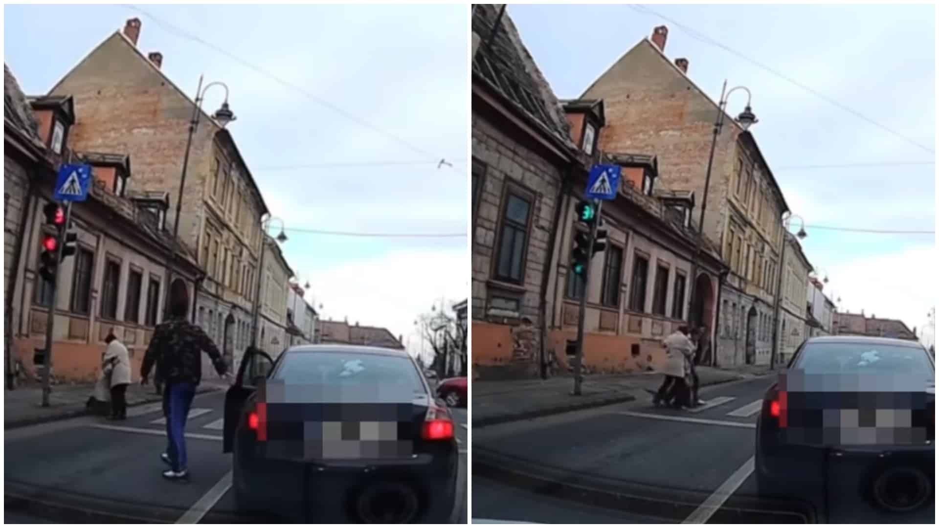 Gest superb făcut de un șofer din Sibiu. A coborât din mașină și a ajutat doi bătrâni să traverseze strada. “Mai rar așa oameni cu respect și bun simț”