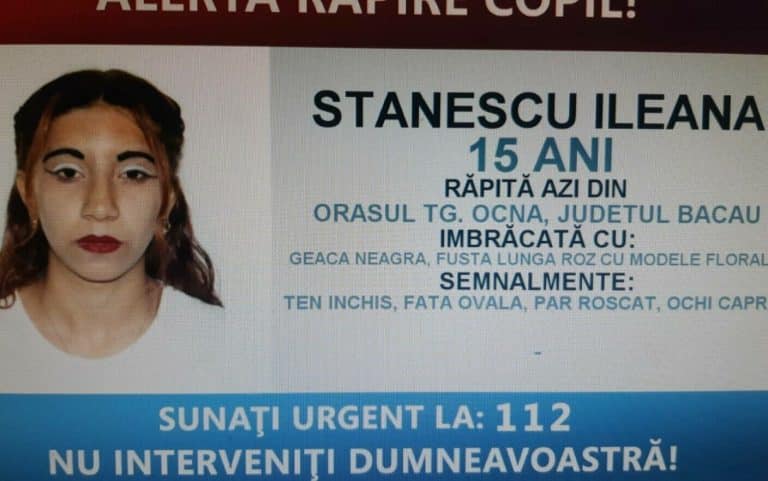 Fata de 15 ani, răpită din centrul unui oraș. A fost urcată cu forța într-o mașină de noi necunoscuți. Autoritățile au declanșat mecanismul „Alertă răpire copil”