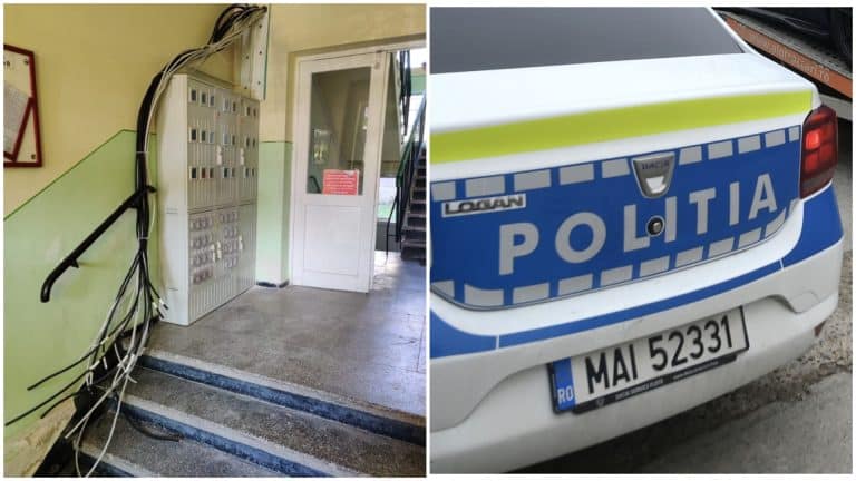 Supărat că are semnal slab la internet, un bărbat din Suceava a tăiat cu toporul toate cablurile din bloc