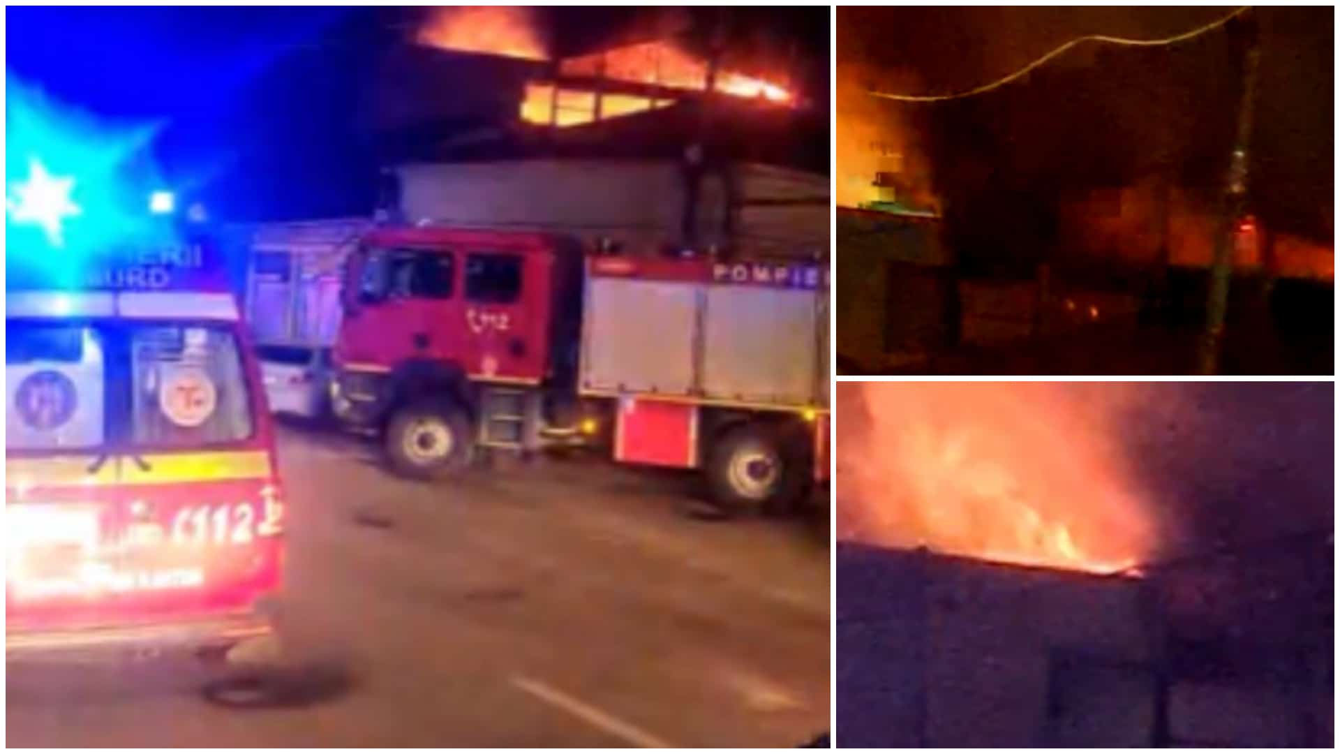 Incendiu violent la Pitești. Zeci de persoane evacuate dintr-un restaurant