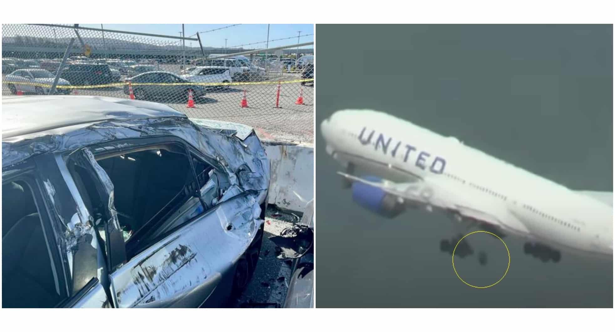 Incident absurd, roata unui Boeing 777 s-a desprins în zbor și a zdrobit mai multe maşini. Avionul avea la bord peste 200 de pasageri