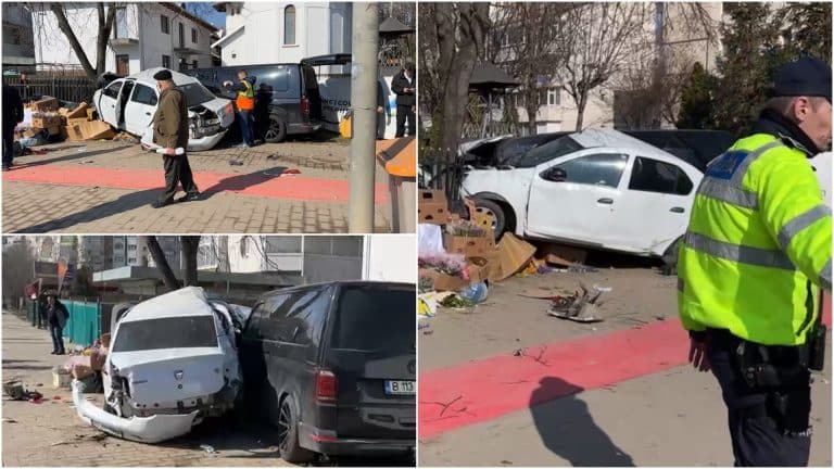 Accident grav în curtea unei biserici din Iași. Două mașini au spulberat gardul în timpul unei slujbe