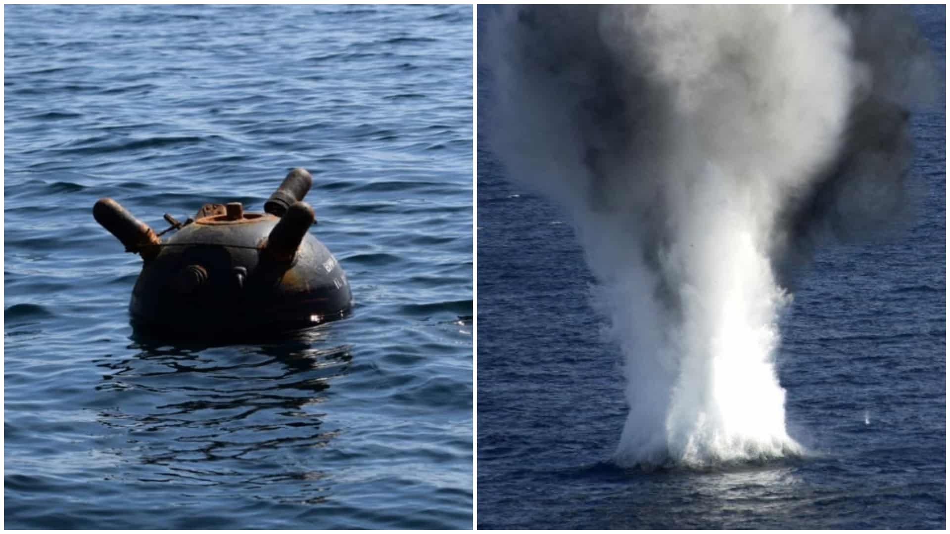 O nouă alertă în Marea Neagră: încă o mină marină depistată. Un sat de pescari evacuat