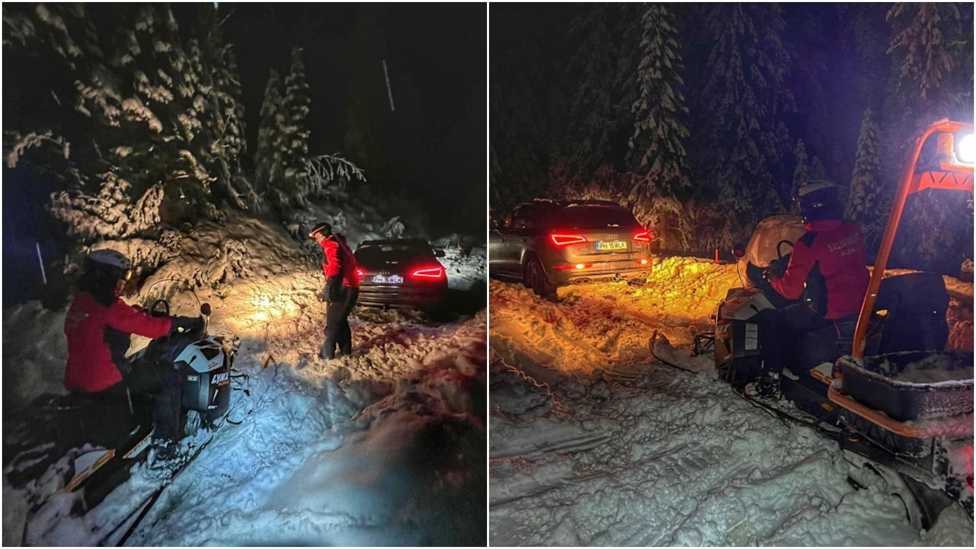 GPS-ul a dus o familie cu un bebeluş de 5 luni în pragul morţii. Salvamontiştii i-au salvat dintre troiene