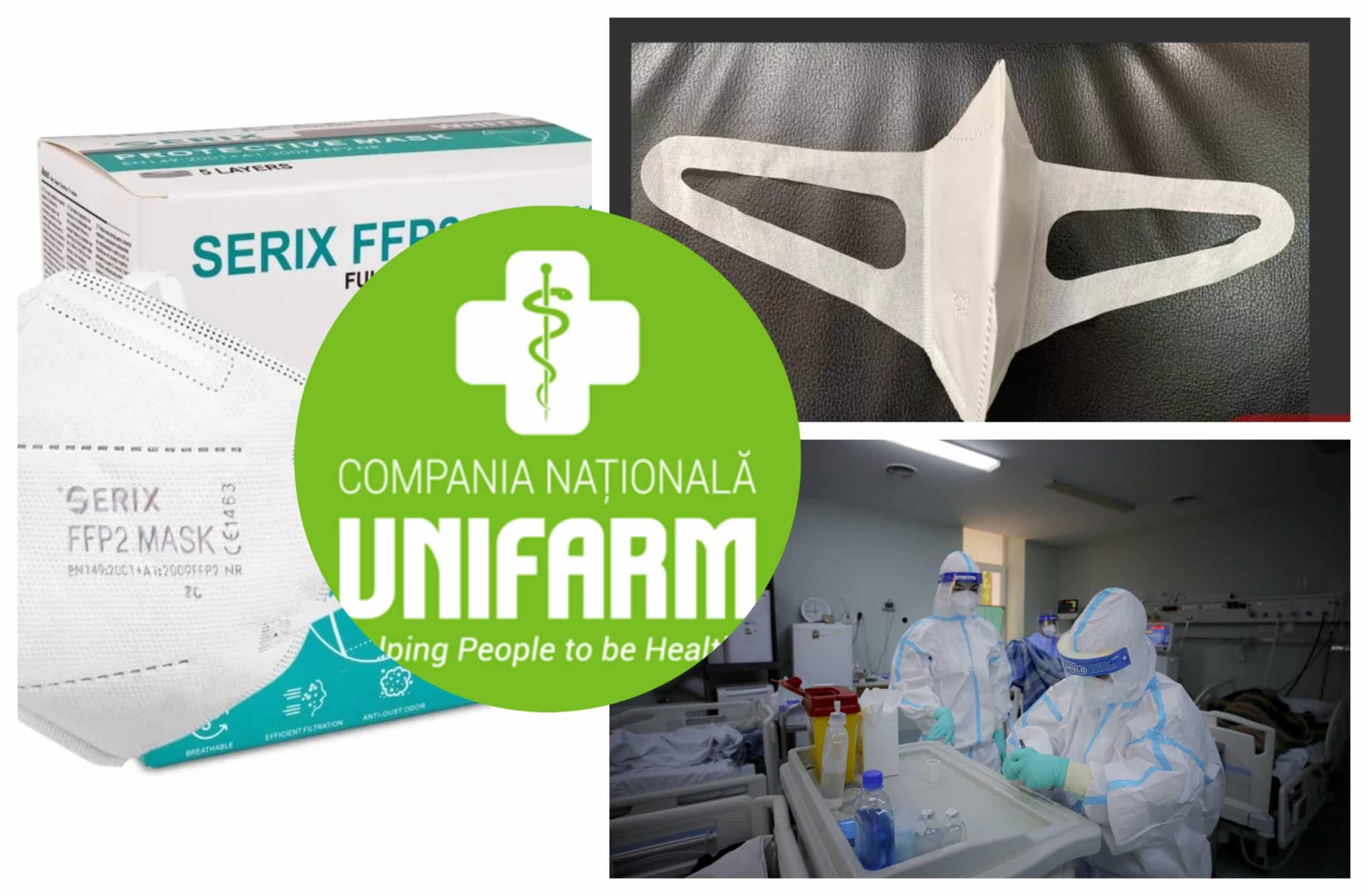 Unifarm, în pericol să piardă banii pe cele 1,2 milioane de măști neconforme cumpărate în pandemie. Gaură de 85 milioane de lei la compania Ministerului Sănătății