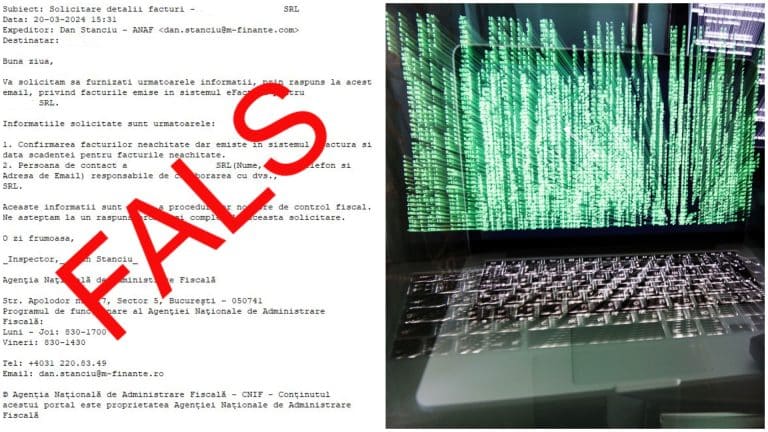 O nouă tentativă de fraudă în numele ANAF. Ce mesaje trimit infractorii din online