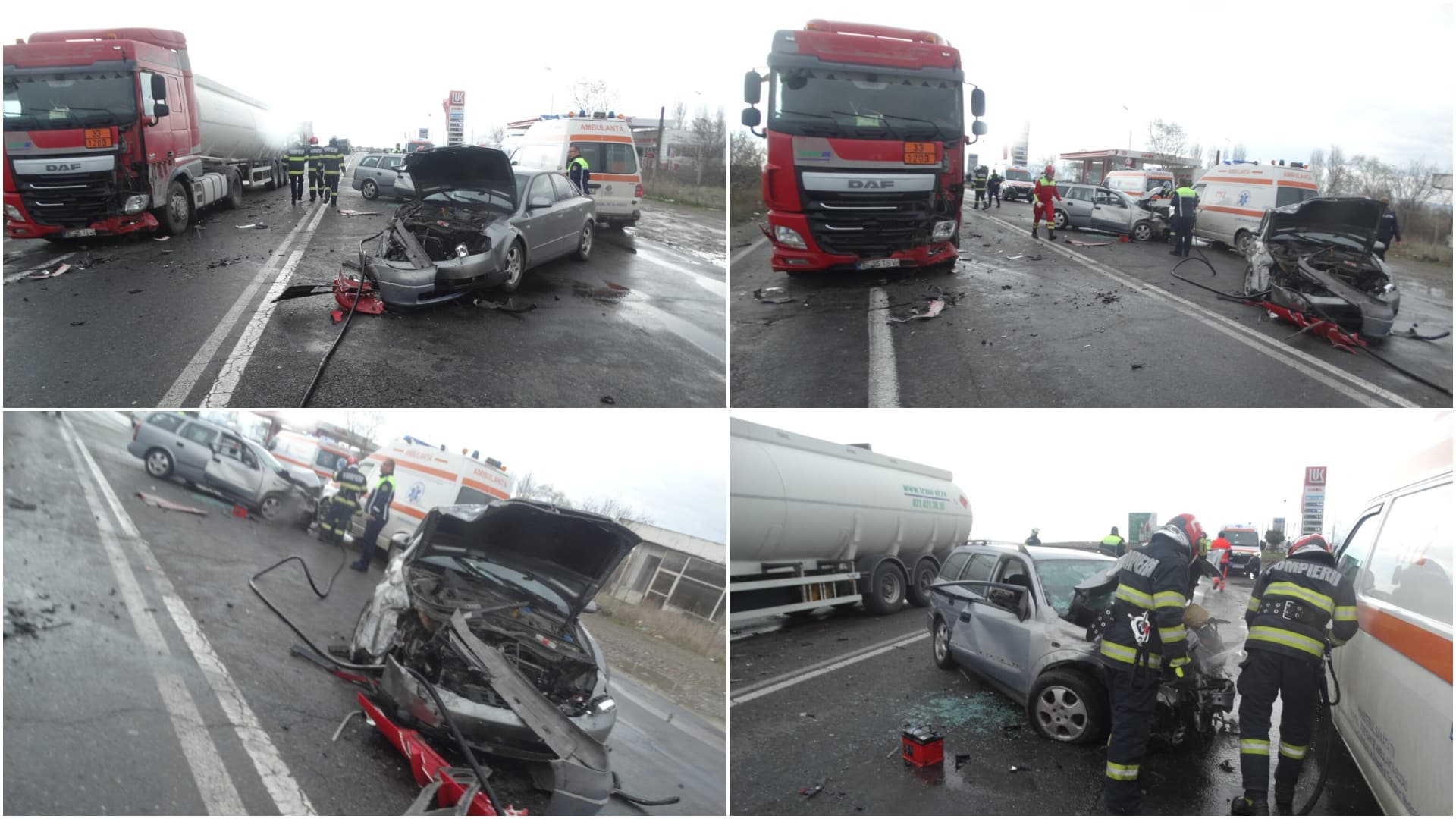 Accident grav cu trei vehicule în Buzău. Un șofer neglijent a rănit patru persoane în urma impactului
