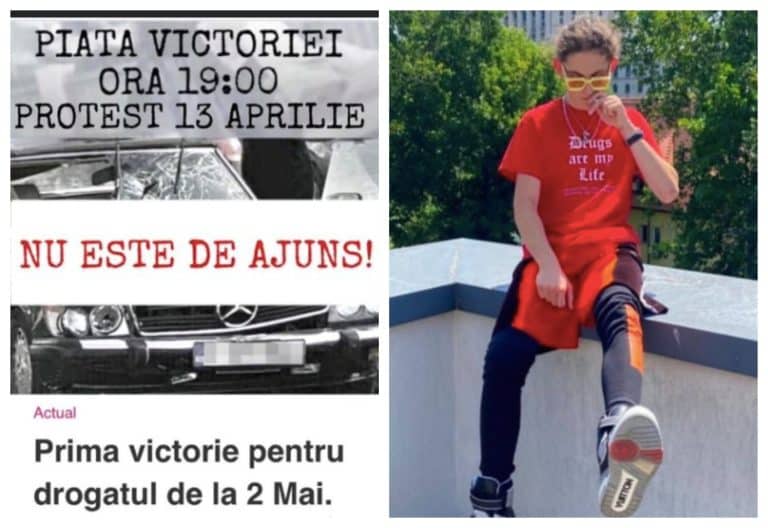 Protest în Piața Victoriei față de modul în care se judecă dosarul 2 Mai. Tatăl lui Sebi, dus de ambulanță. Update