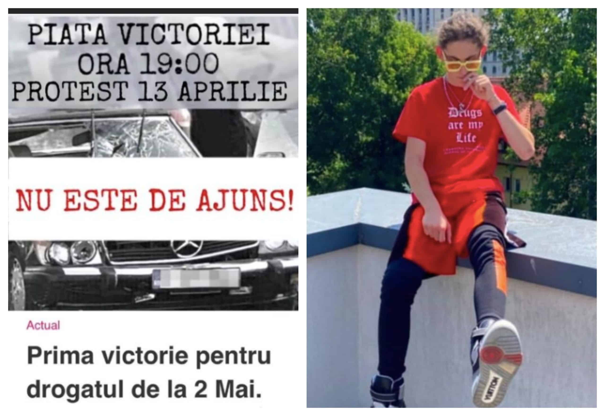 Protest în Piața Victoriei față de modul în care se judecă dosarul 2 Mai. Tatăl lui Sebi, dus de ambulanță. Update