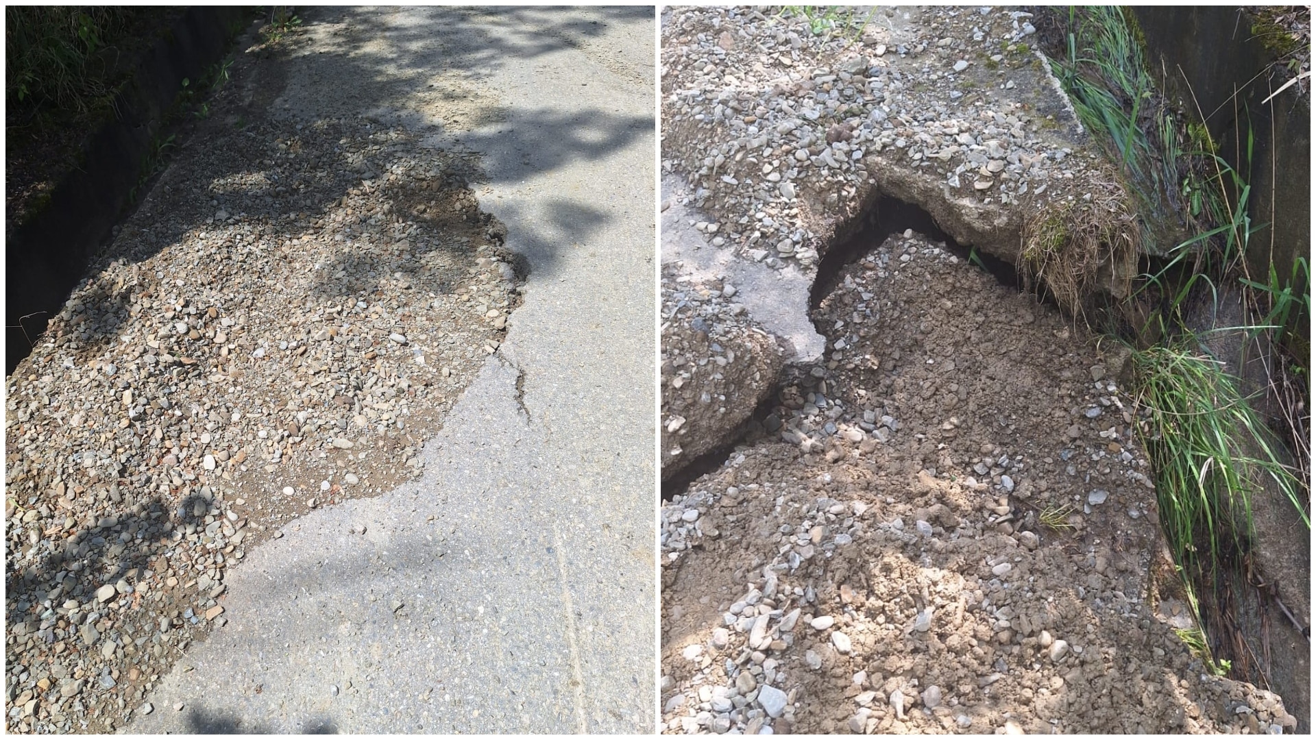 Încă o stradă în pericol de surpare la Slănic. Oamenii sunt speriați după apariția craterelor: ”Teama a pus stăpânire pe noi”