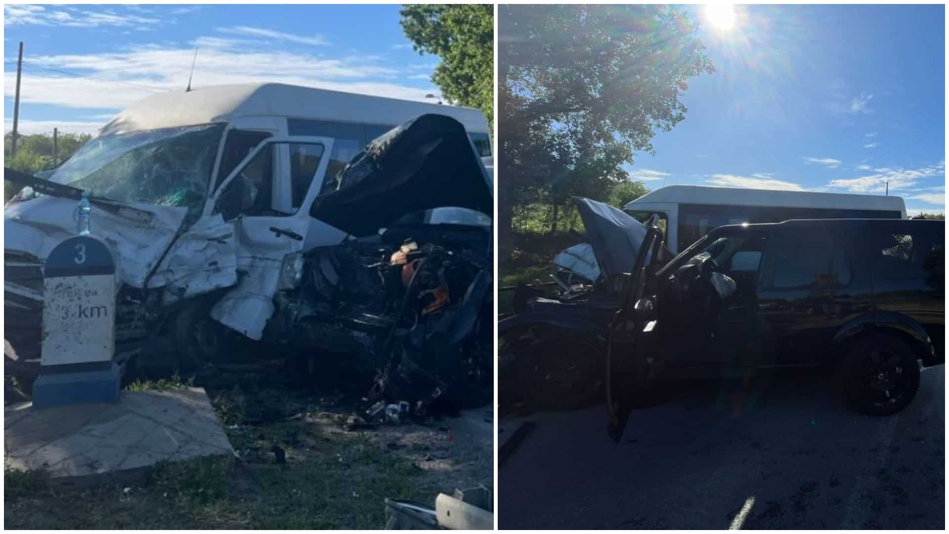 Video. Accident cu 7 victime în Tulcea. Ciocnire violentă între un microbuz și o mașină de teren