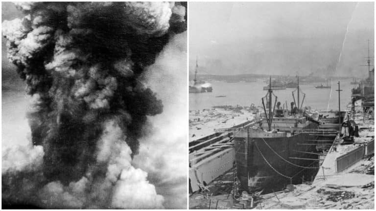 Cea mai mare explozie non-nucleară din istorie: 1.800 de morți, 9.000 de răniți. Oraș devastat, tsunami de 18 metri, 1.600 de case distruse