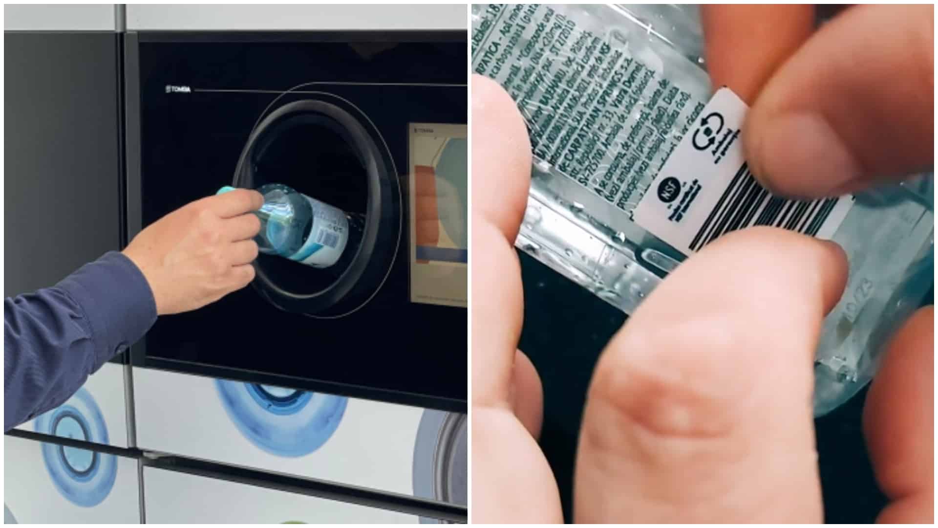 Cum păcălește un român sistemul de returnare-garanţie. Metoda prin care aparatele pot să dea 50 de bani pentru PET-urile din afara programului