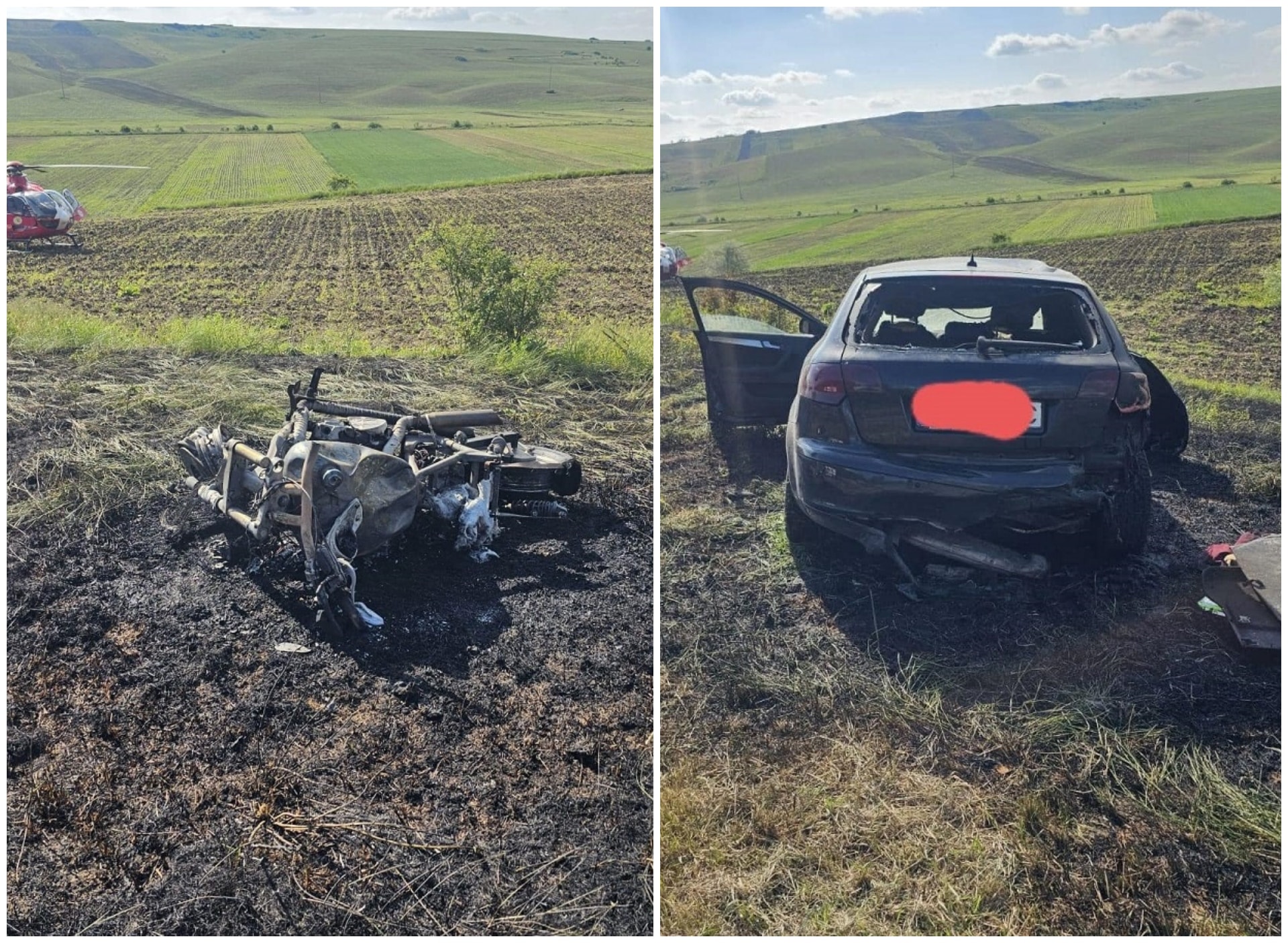 Accident înfiorător în Vaslui. Trei tineri morţi, după un impact devastator între o maşină şi două motociclete