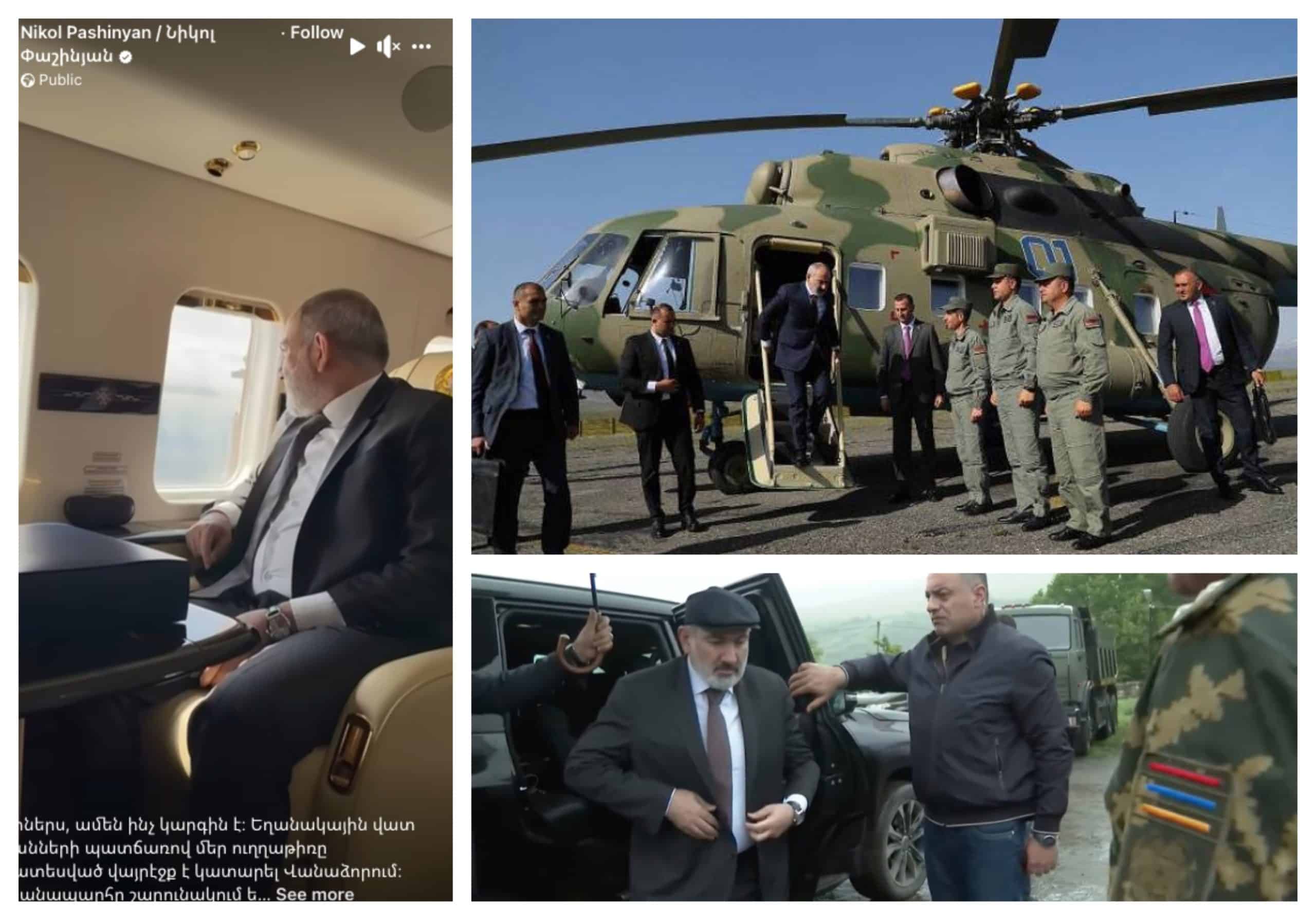 Aterizare de urgență pentru elicopterul premierului armean. Oficialul a anunțat că-și continuă călătoria cu mașina