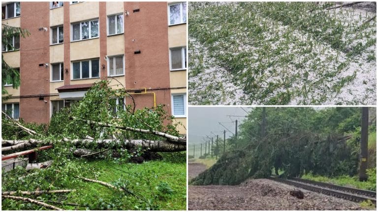 Grindina, vijeliile și aversele au făcut prăpăd în România. Case inundate, oameni fără curent și grădini distruse. Video