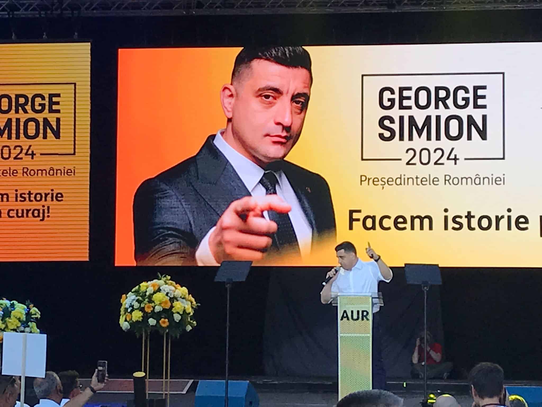 Foto. AUR, congres la Arenele Romane. George Simion, candidat la președinție: ”Promit că mă voi lupta pentru voi până la capăt!”
